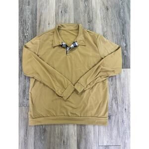 Seganup Men's Light Weight Khaki Pullover, XXL